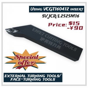 Uirlisí gearrtha Emet, uirlisí casadh seachtracha, uirlisí casadh-chasadh, uirlisí casadh cruach, SVJCR252M16, SVJC NSVJP, SVQC NSVQP, SVLC NSVHP, SVLC NSVLP, SVXC NSVVP, SVXC NSVXP, SVXC \\\\ t , VPGT22